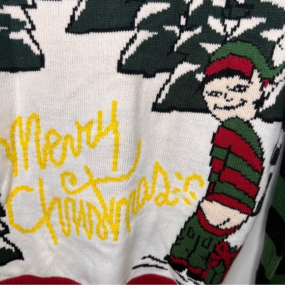 Happy Holiday Funny Ugly Christmas Sweater Size Medium - Picture 5 of 8
